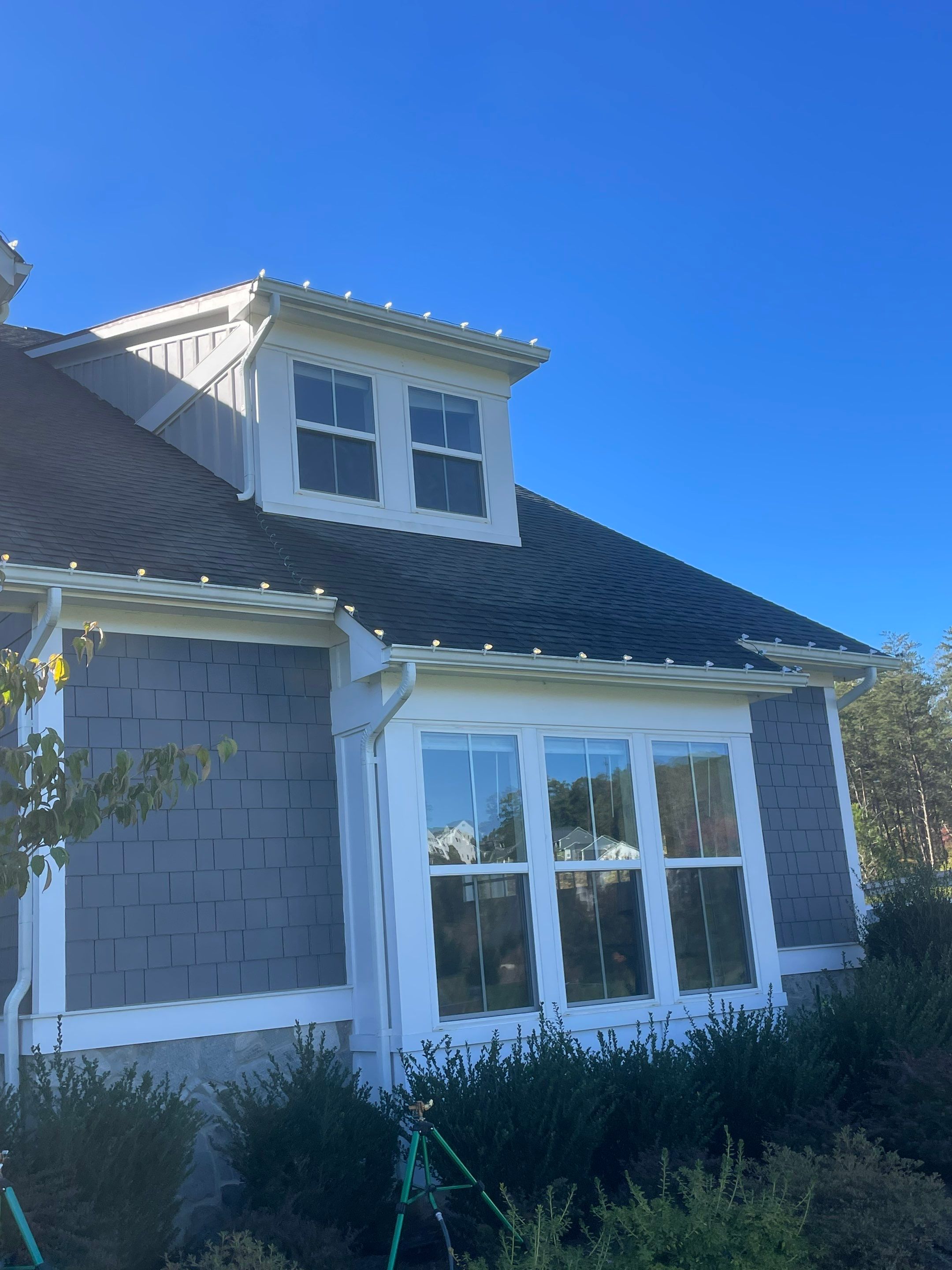 October Christmas Lights Installation in Charlottesville